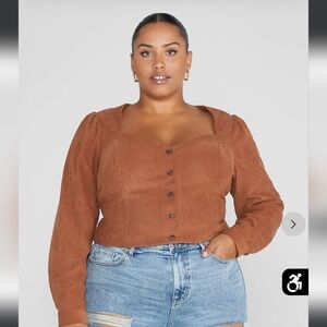 Yolanda Button-Down Corduroy Shir
